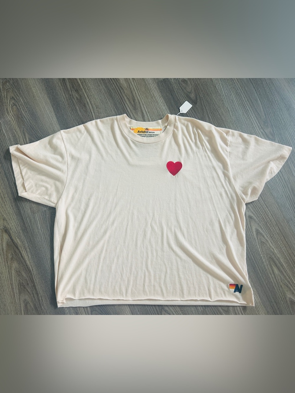 NWT heart Boyfriend T-Shirt
